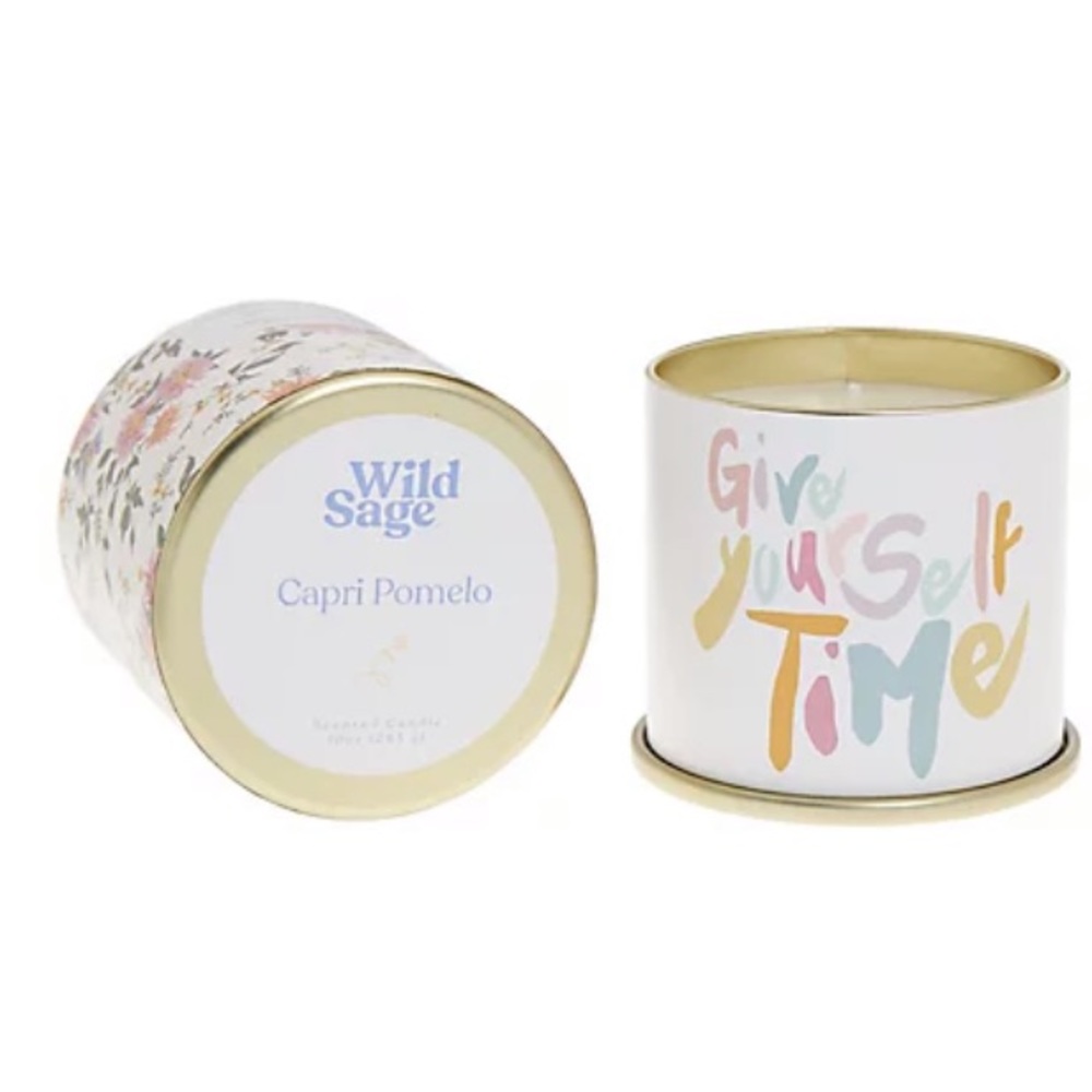 Capri Pomelo “Give Yourself Time” Tin Candle by Wild Sage